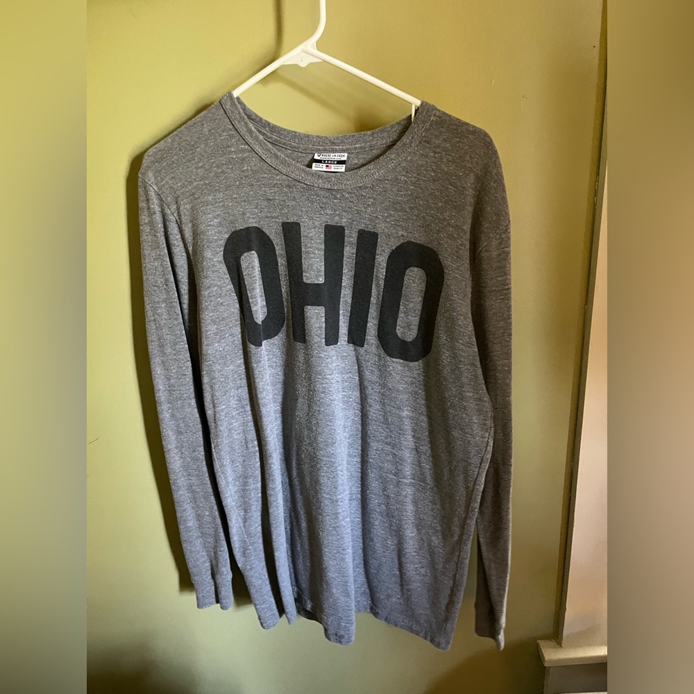 Gray Ohio unisex long sleeved shirt